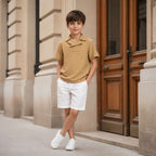Boys 100% Cotton Textured Cozy Pop T-Shirt