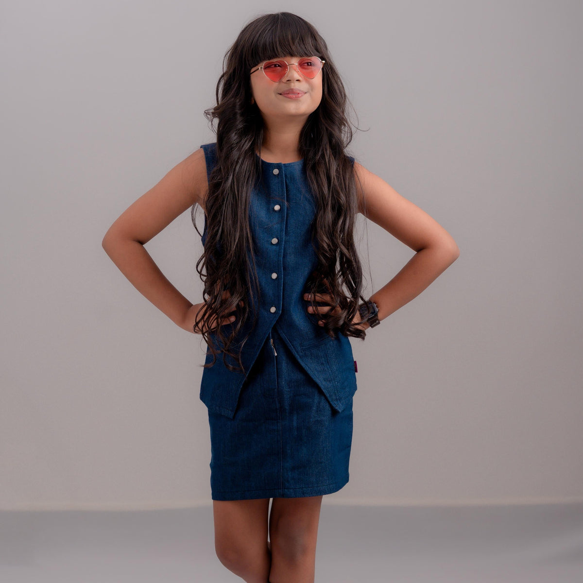 Mini Denim Utility Co-ord Set