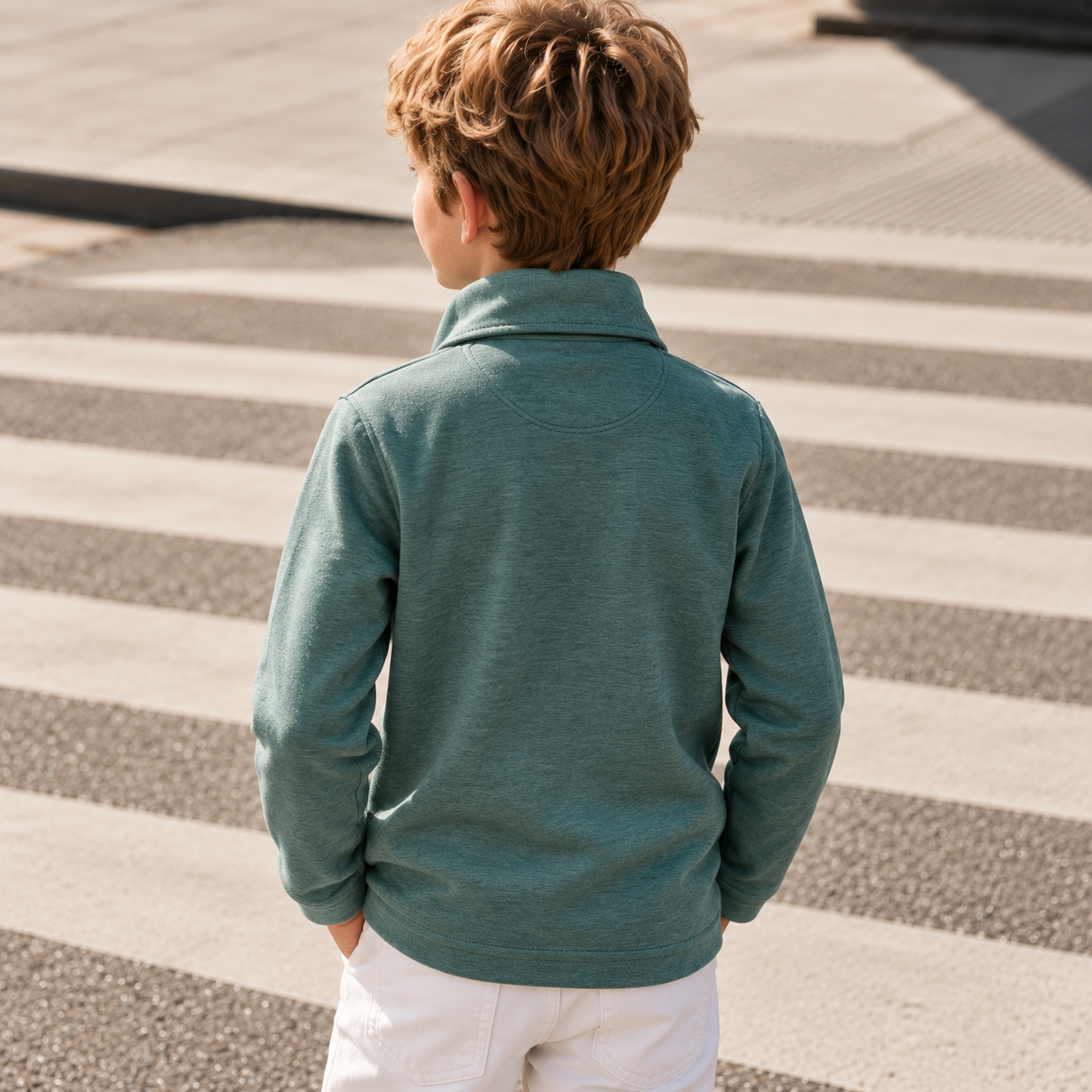 Clubhouse Junior T-Shirt - Green Zip-Up T-Shirt for Boys