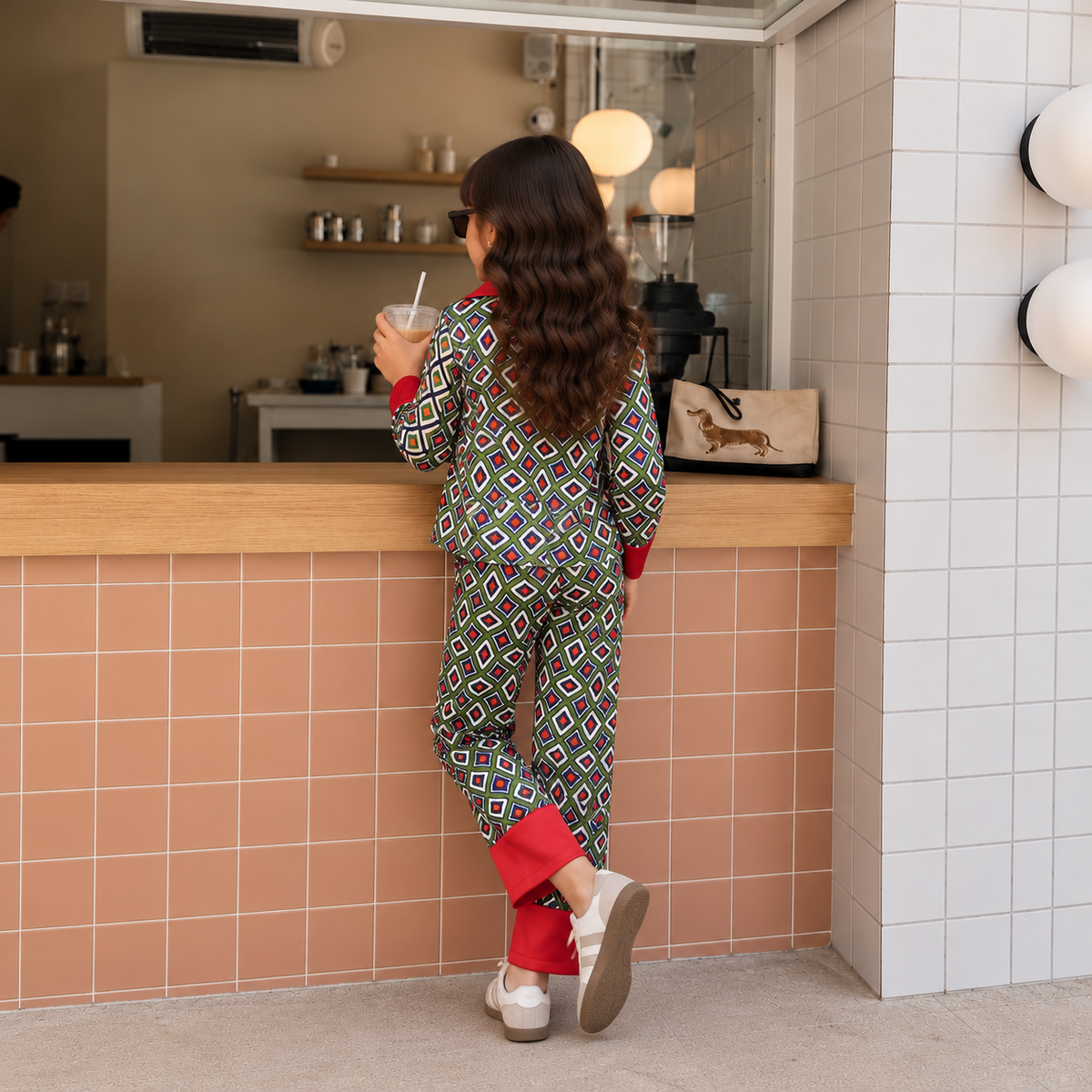 Girls Retro Print Co-ord Set
