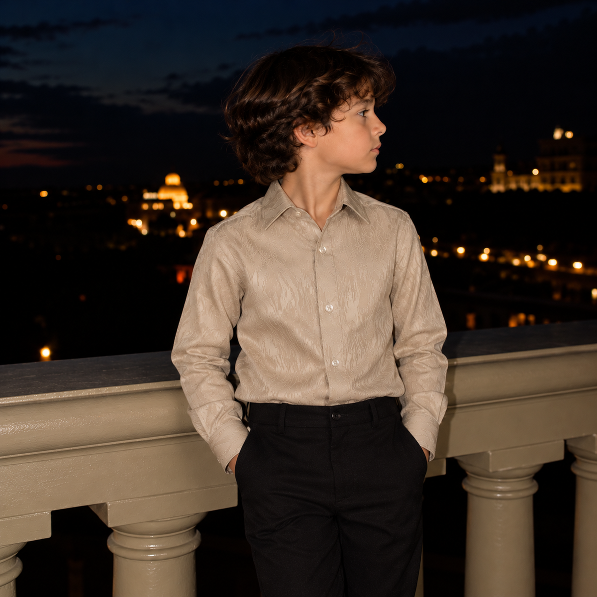Premium Textured Party Shirt for Kids