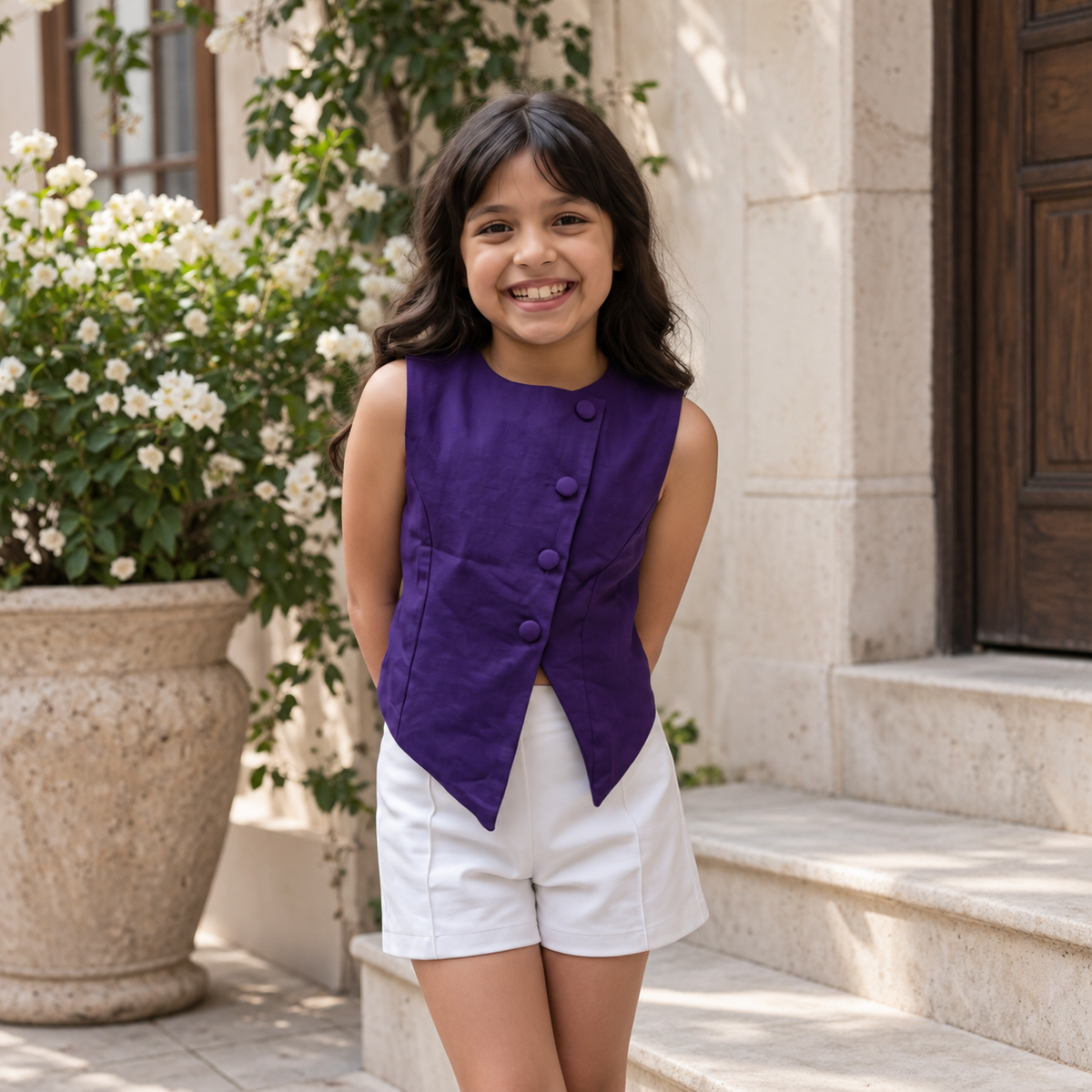 The Linen Curve Top