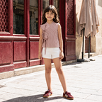 Girls Cotton Asymmetric Wrap Design Top