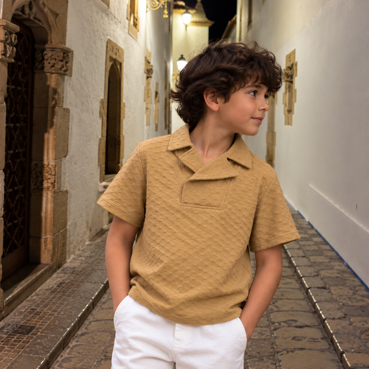 Boys Textured Cozy Pop T-Shirt