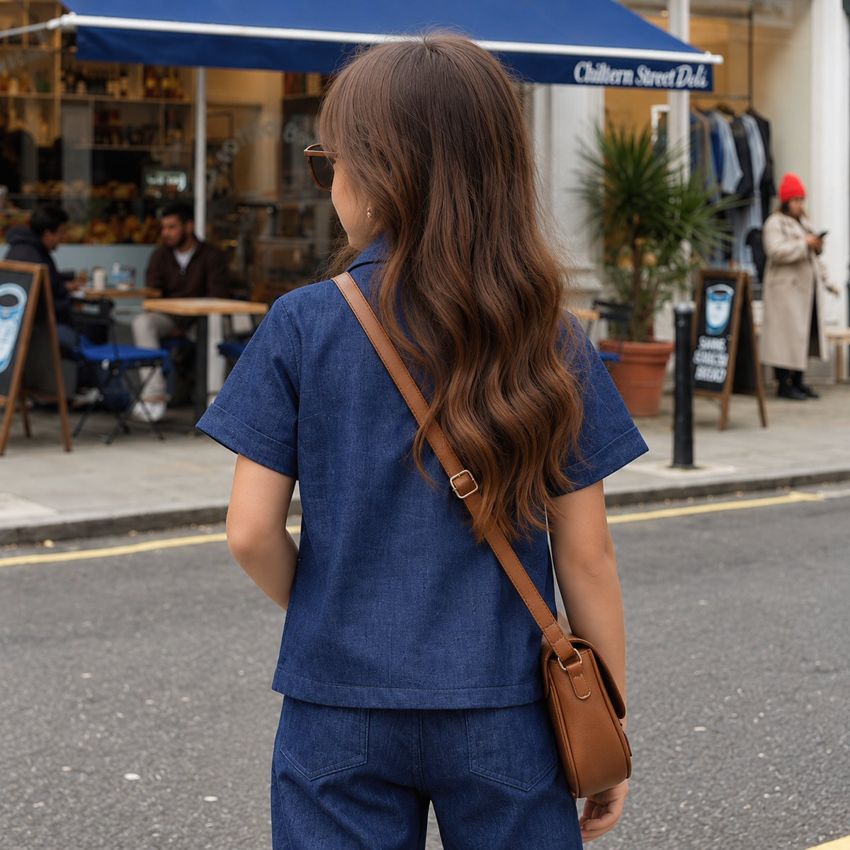 Girls 100% Cotton Denim Play & Wander Co-ord Set