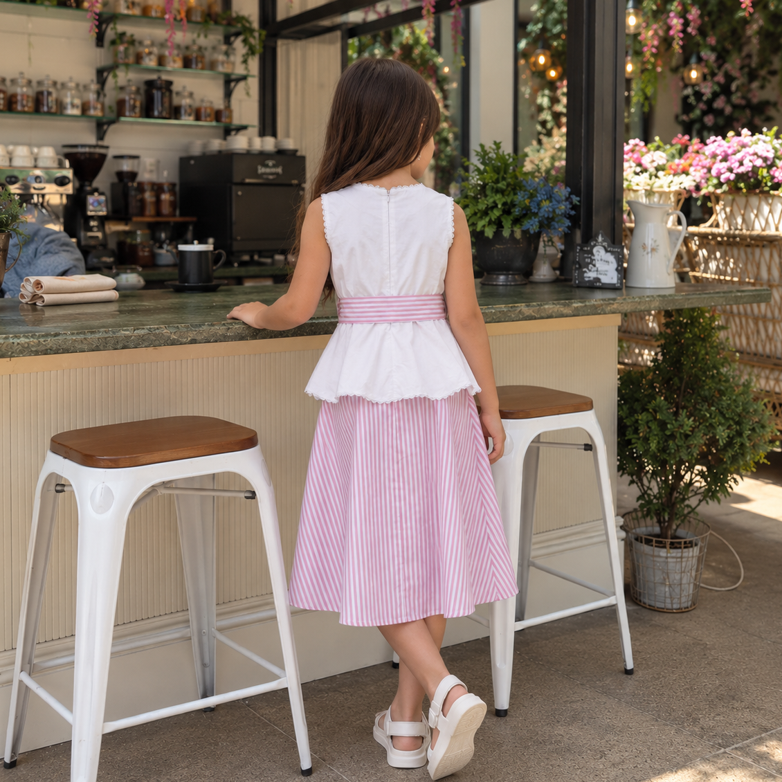 The Positano Bow Co-ord Set |  Elegant Summer Outfit for Girls