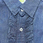 Boys 100% Cotton Ruffled Western Denim Shirt