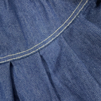 Girls Denim Casual Skirt - Slate Pleated