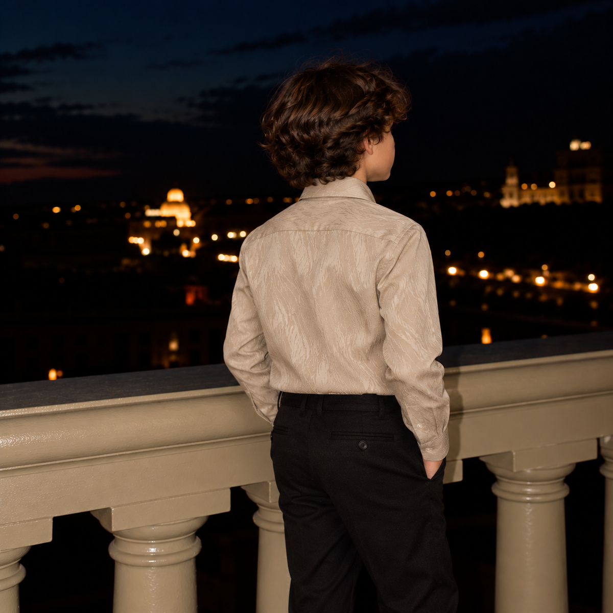 Premium Textured Party Shirt for Kids