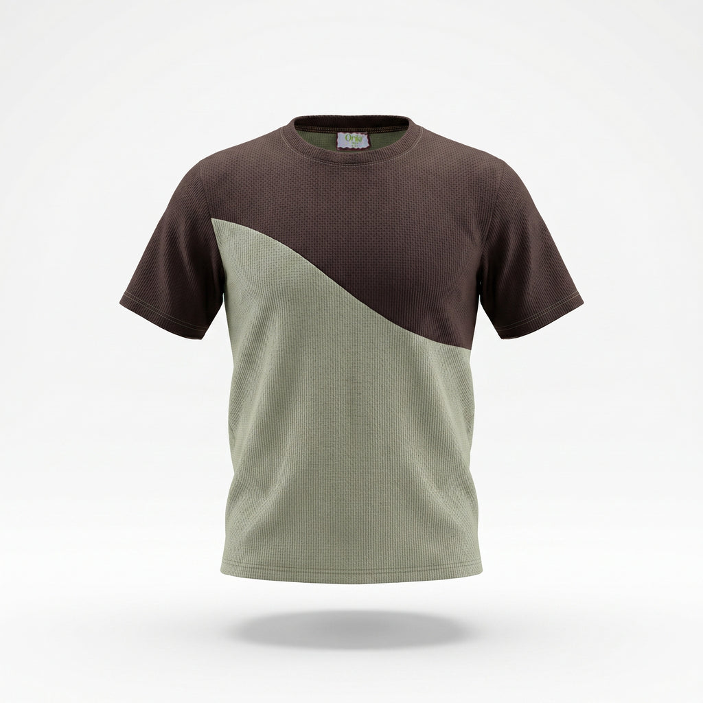 Boys Textured Colorblock T-Shirt