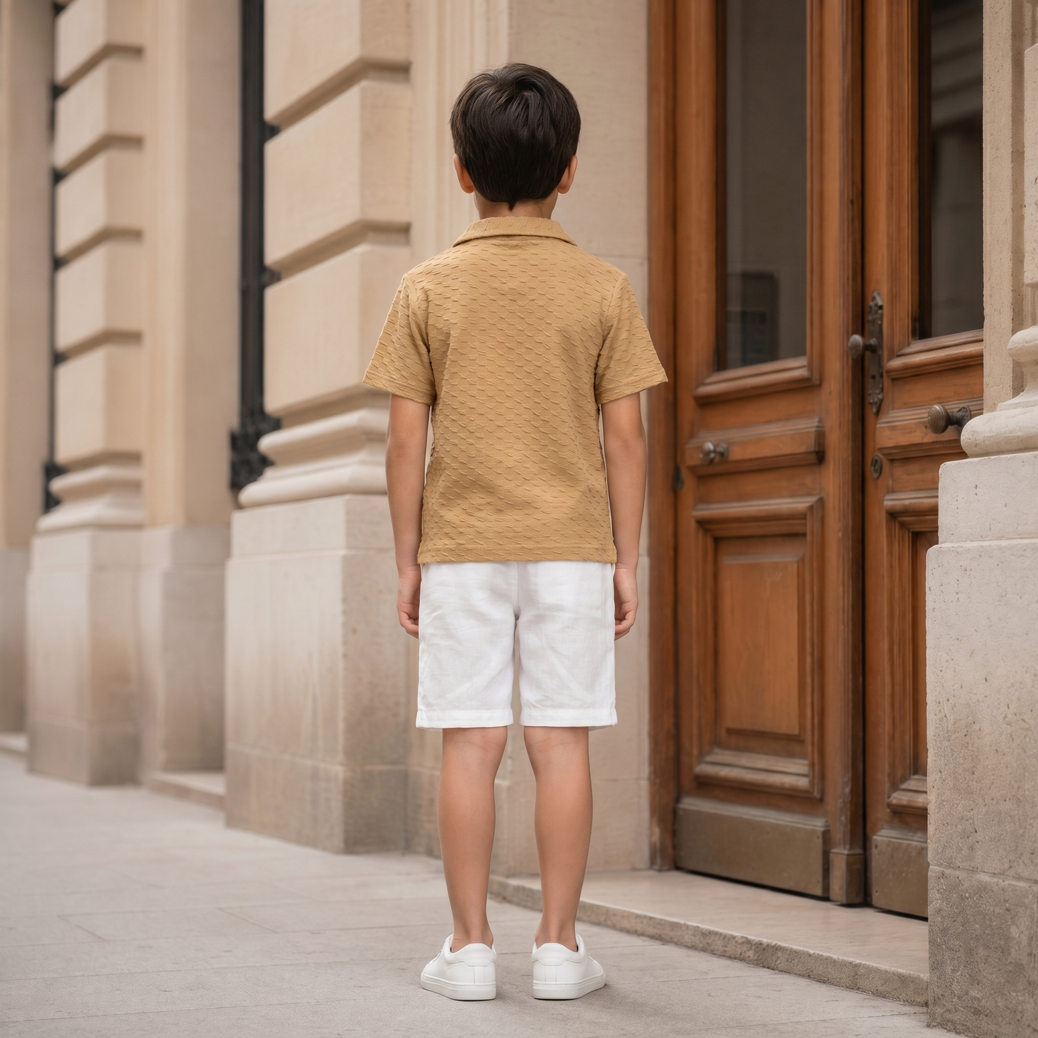 Boys 100% Cotton Textured Cozy Pop T-Shirt