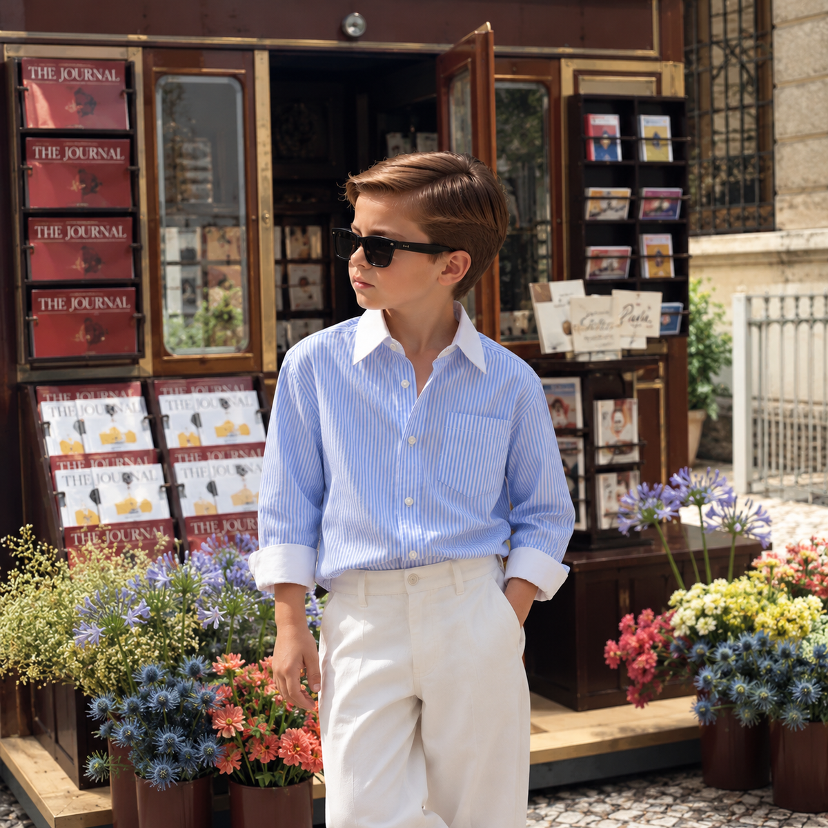 Boys Striped Formal Shirt - Sleek & Sharp