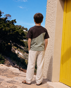 Boys Textured Colorblock T-Shirt