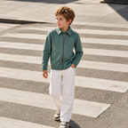 Clubhouse Junior T-Shirt - Green Zip-Up T-Shirt for Boys