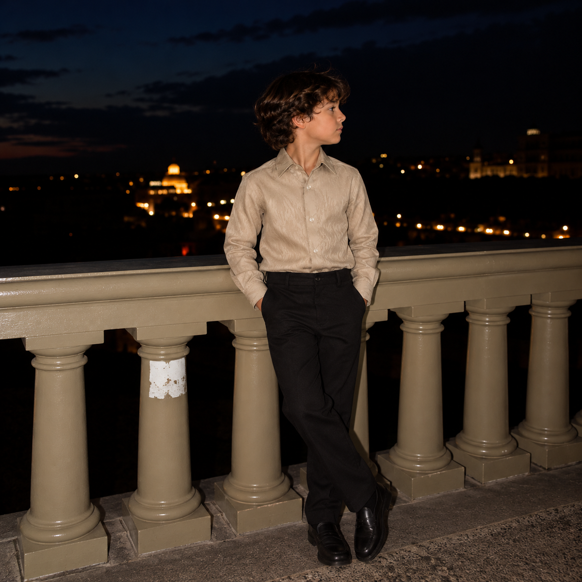 Premium Textured Party Shirt for Kids