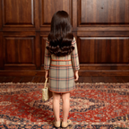 back view of the skirt and top co-ord set for girls 