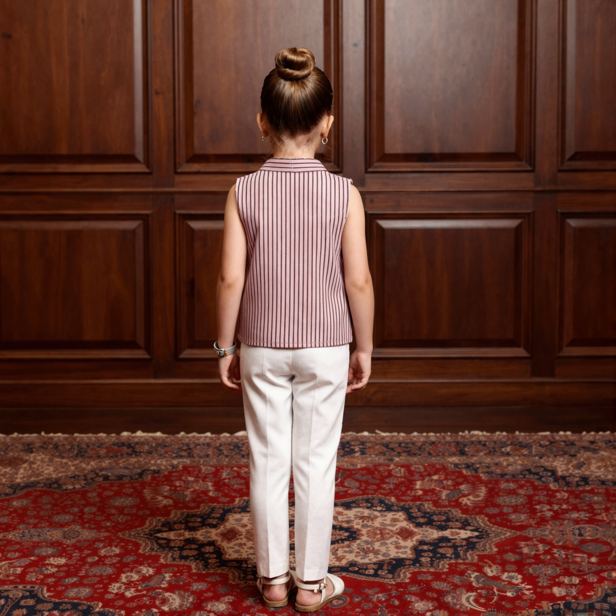 Girls Cotton Asymmetric Wrap Design Top