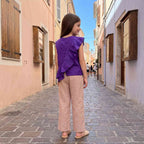 cotton top and cotton-linen pants