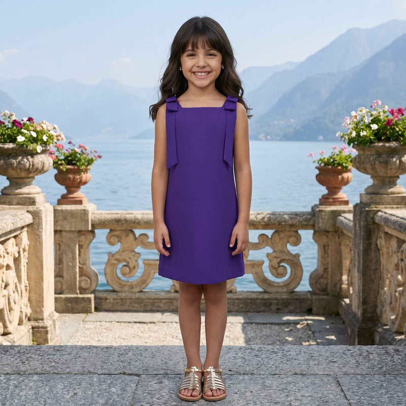 Little Guest of Honour | Purple Bow Dress