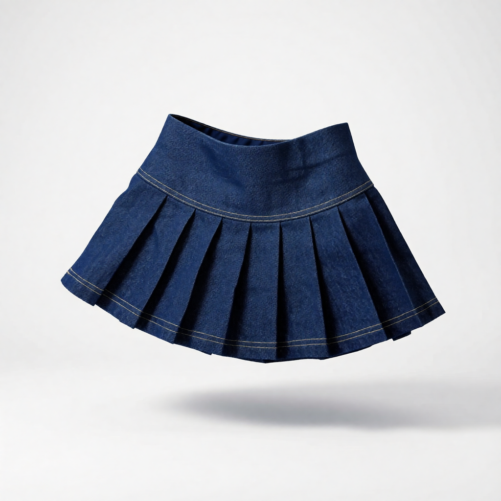 Slate Pleated Skirt