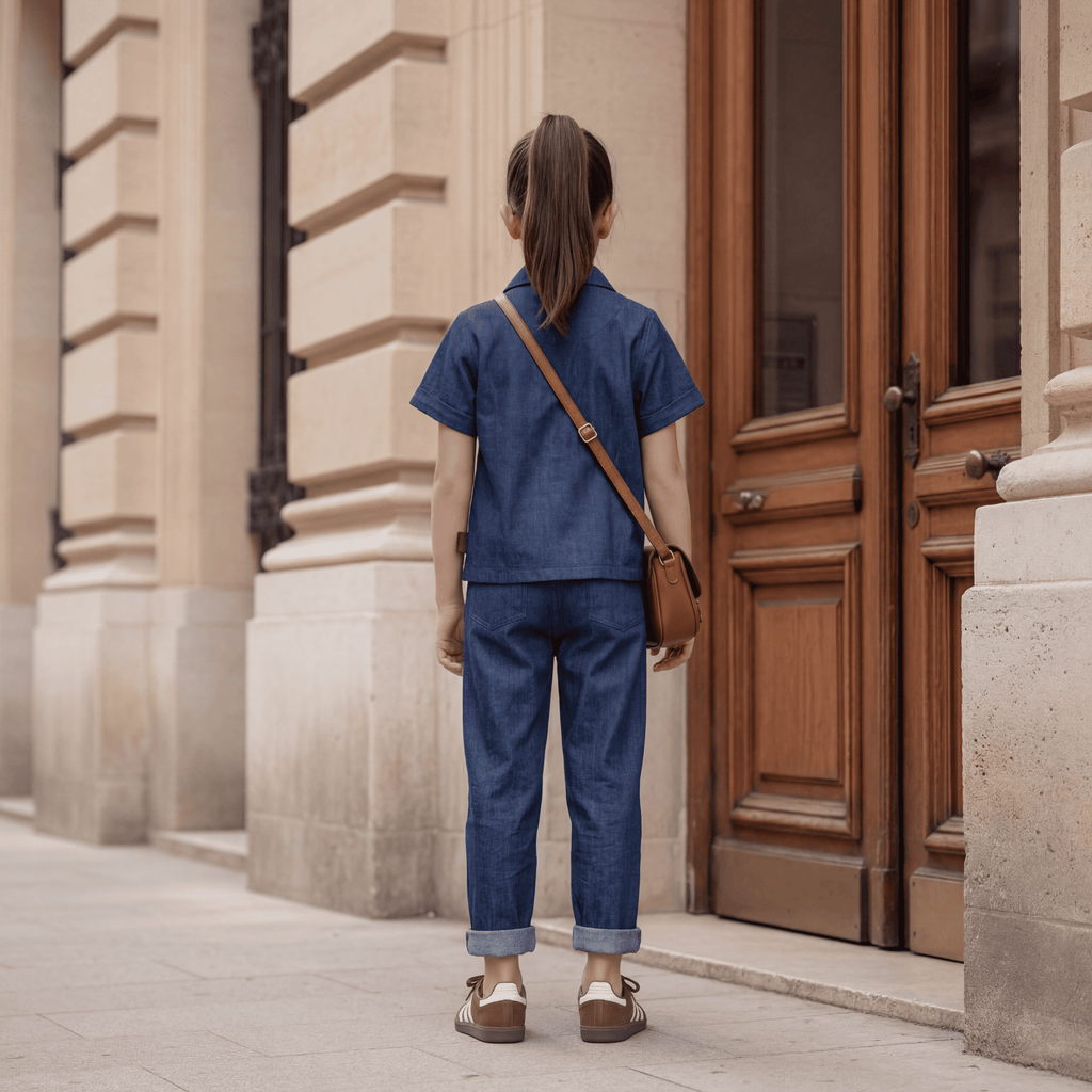 Girls 100% Cotton Denim Play & Wander Co-ord Set