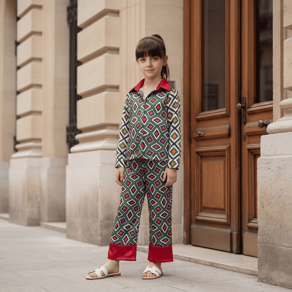 Girls Retro Print Co-ord Set