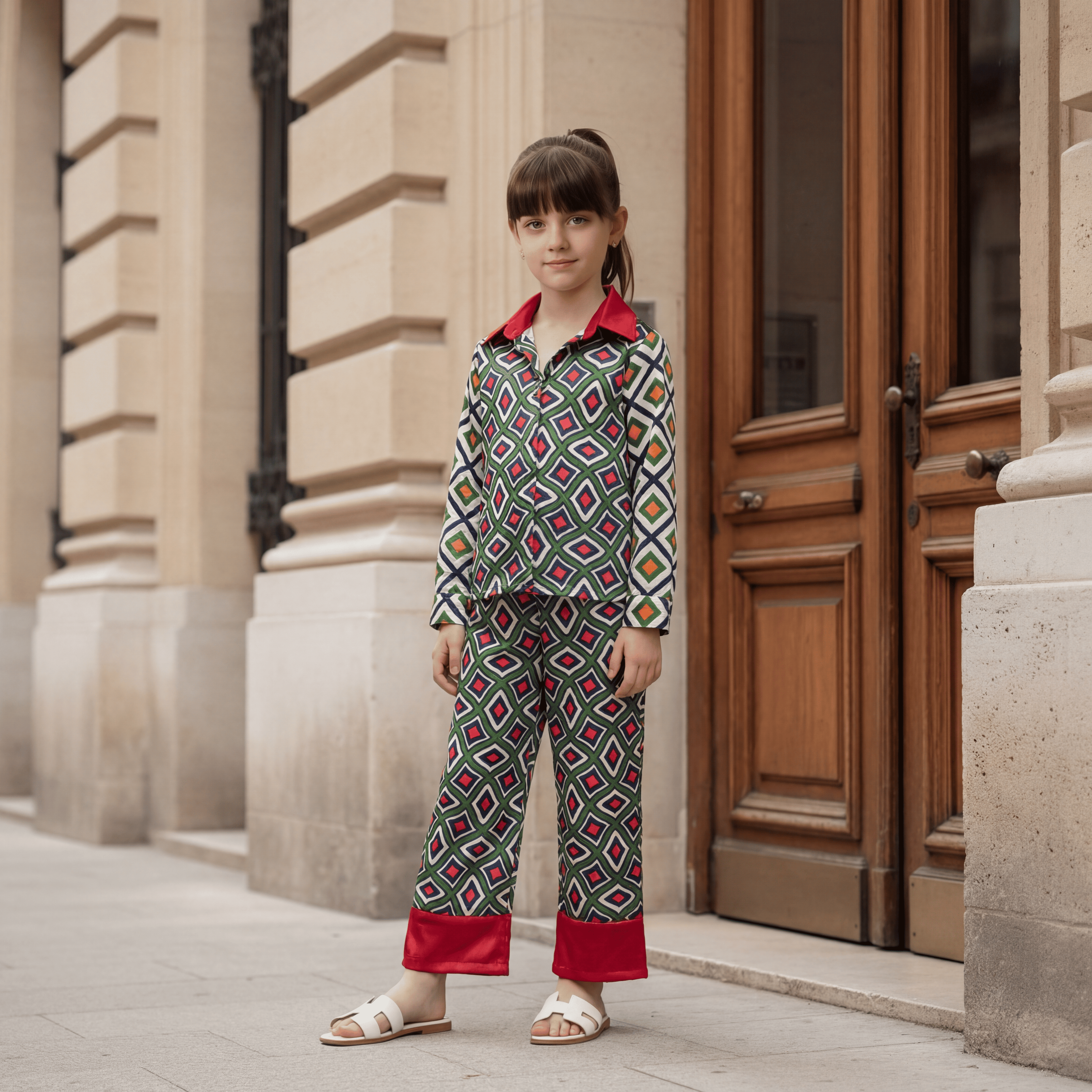 Girls Retro Print Co-ord Set