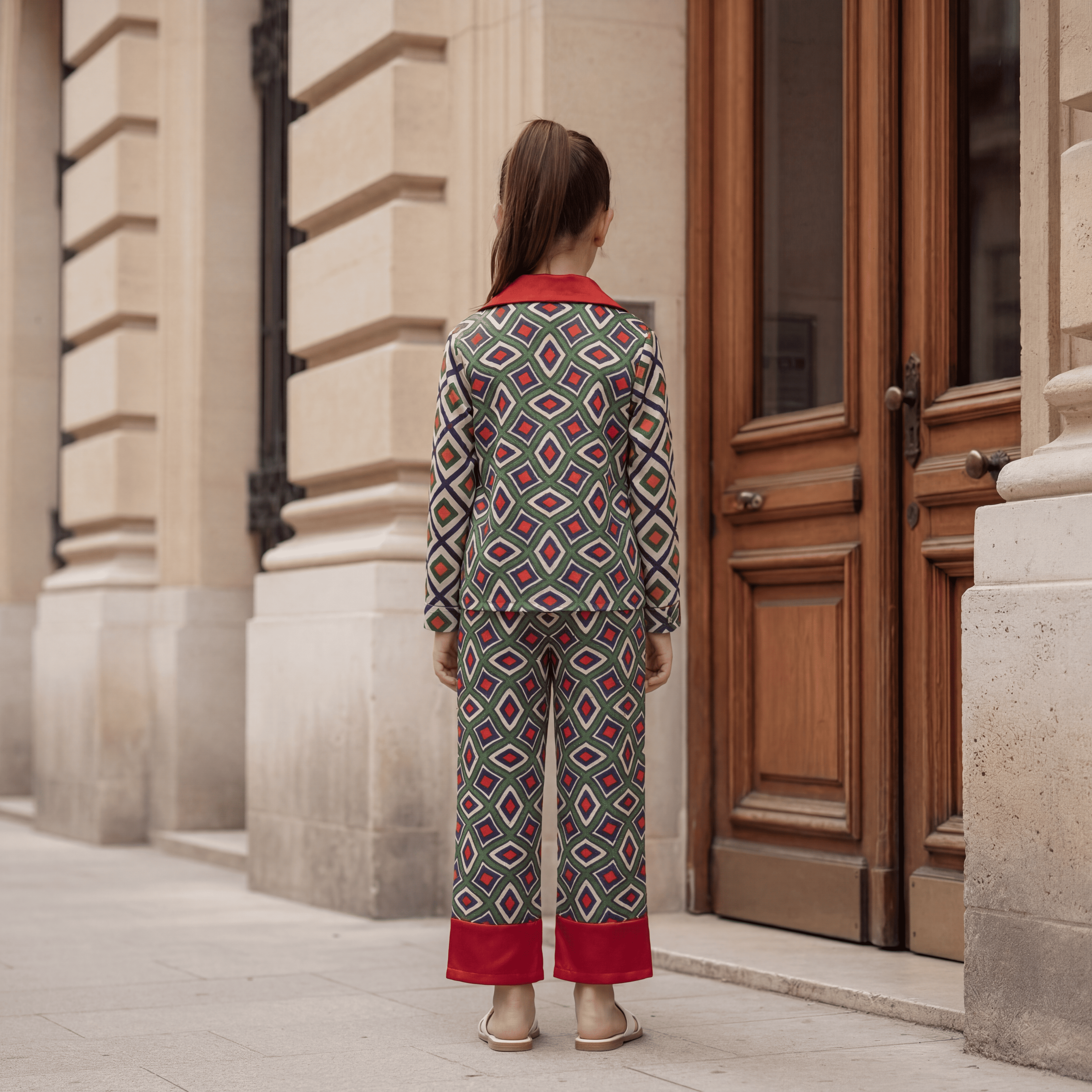 Girls Retro Print Co-ord Set