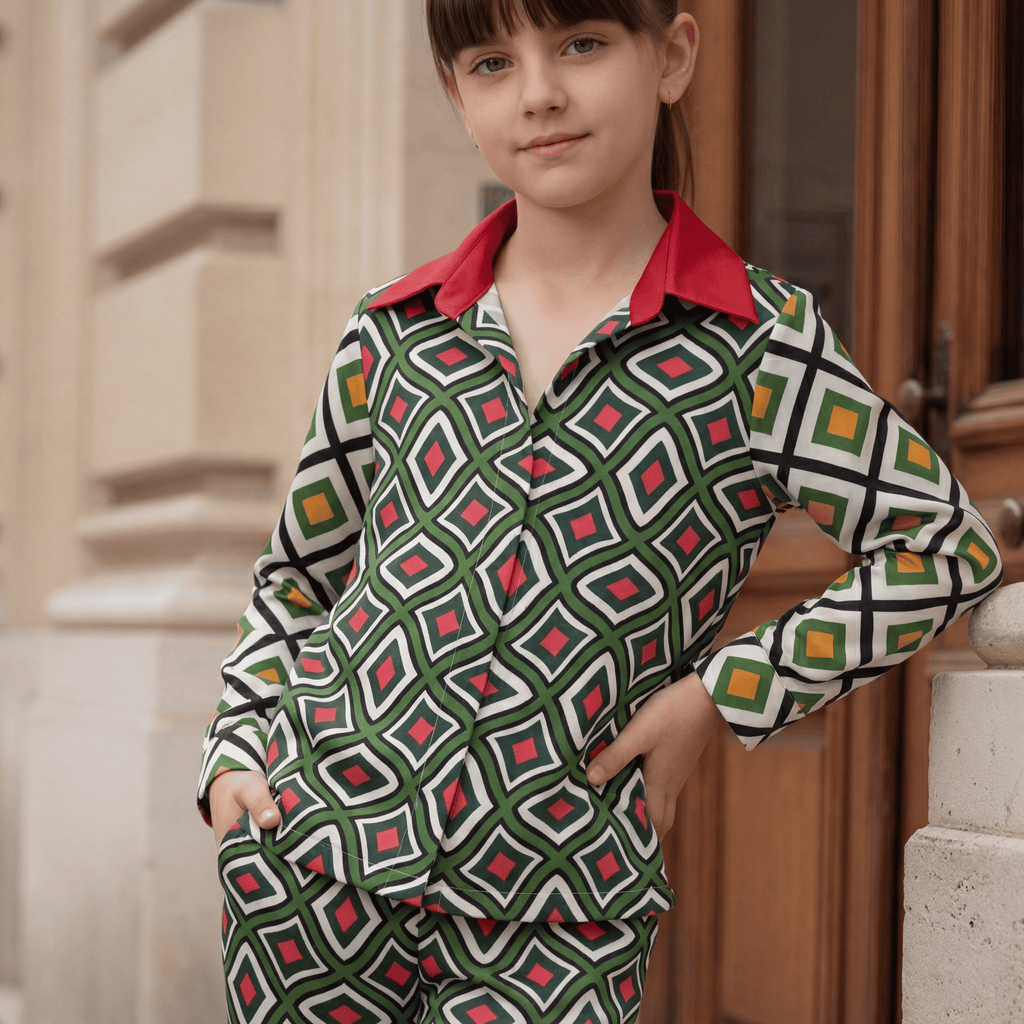 Girls Retro Print Co-ord Set