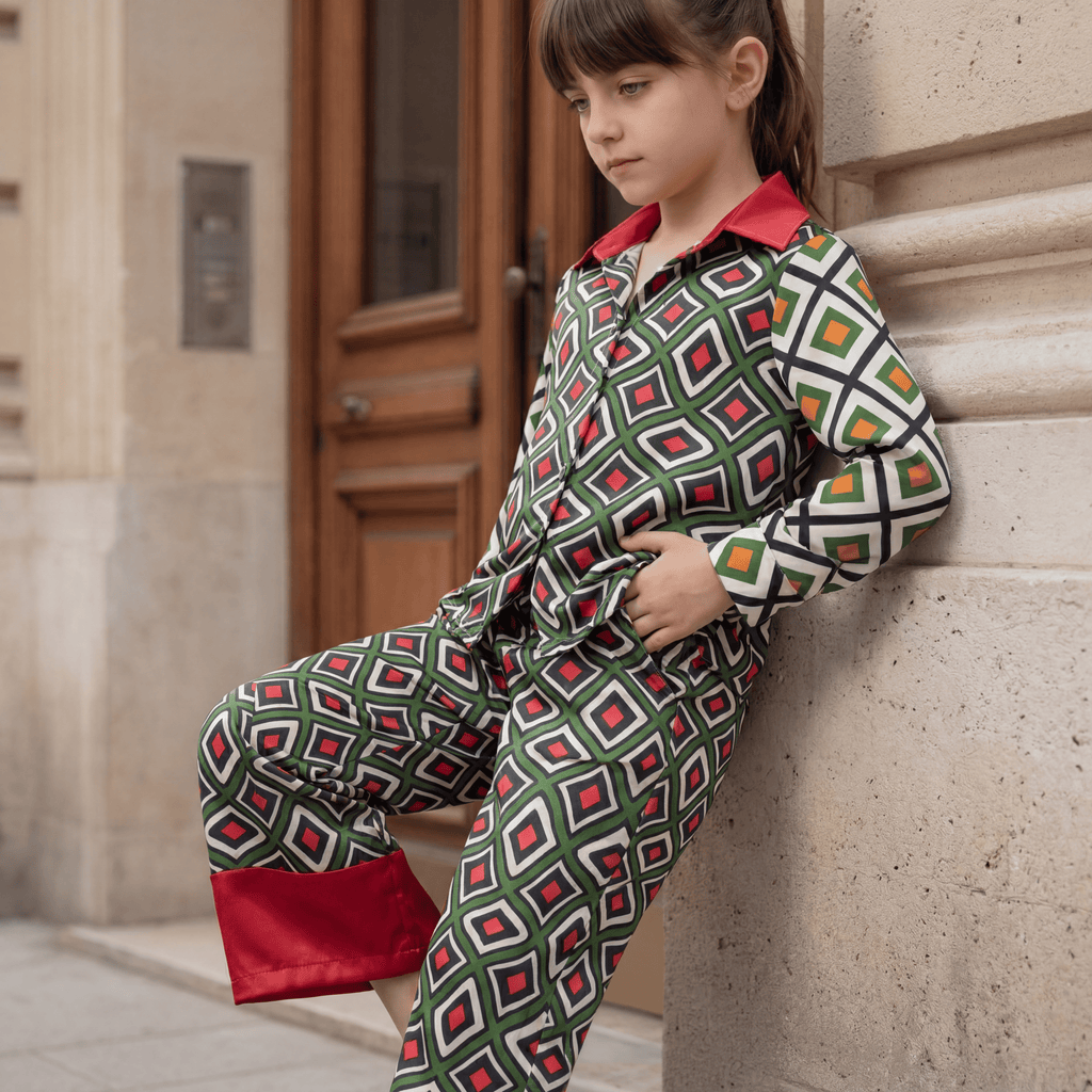 Girls Retro Print Co-ord Set