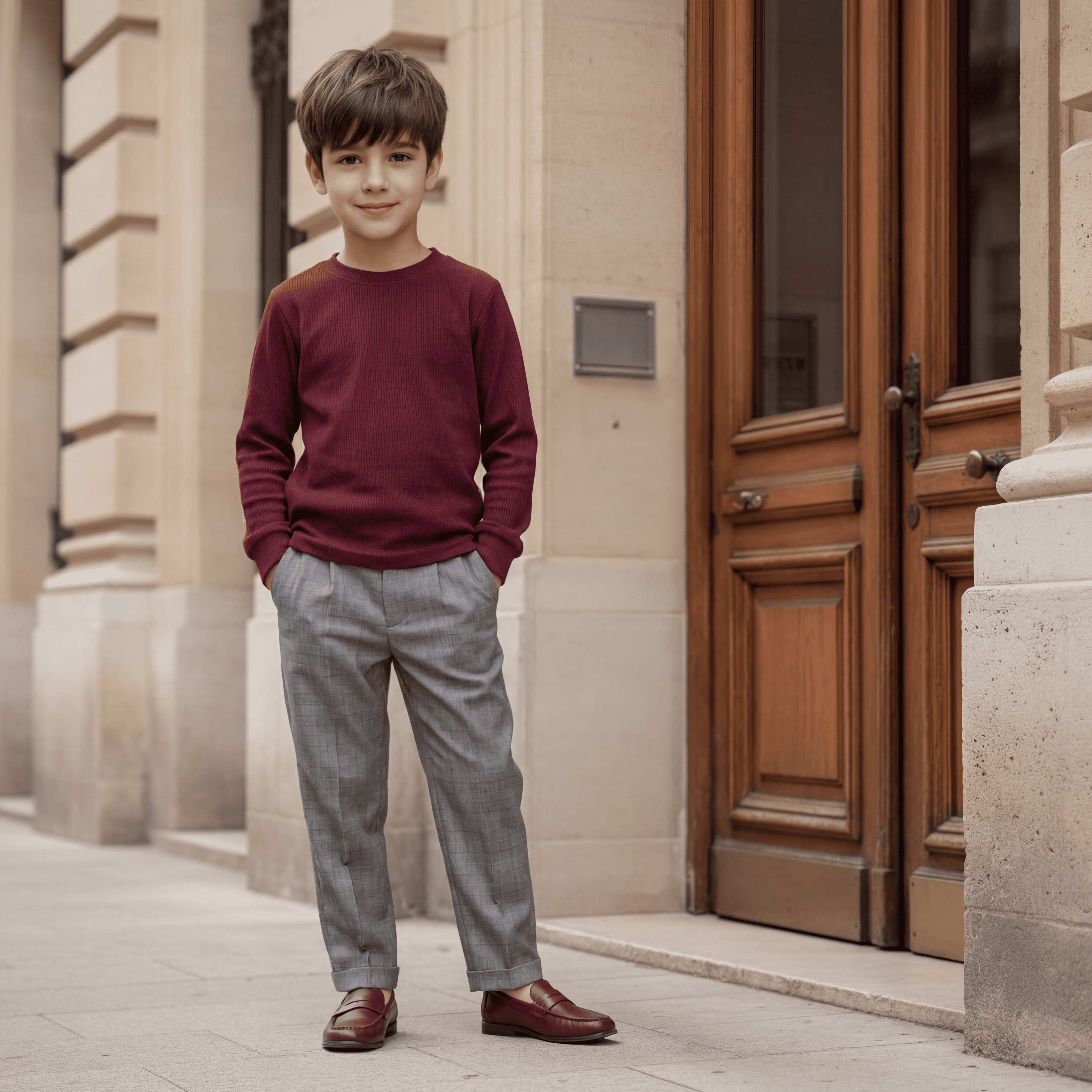 Boys Tailored Contrast Co-ord Set