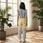 Girls Premium Cotton Summer Co-ord Set - Sunshine Ombre