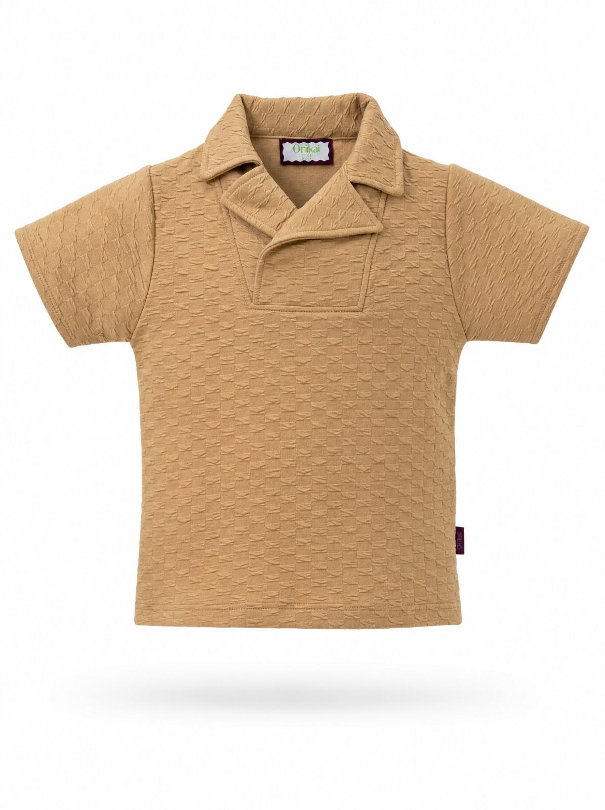 Boys 100% Cotton Textured Cozy Pop T-Shirt