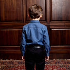Boys 100% Cotton Ruffled Western Denim Shirt