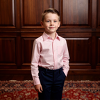 Boys Blush Pink Cotton Shirt
