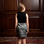 Elegant Satin Skirt for Girls - Feminine Trim