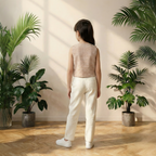Girls Cotton-Linen Top - The Signature Cut