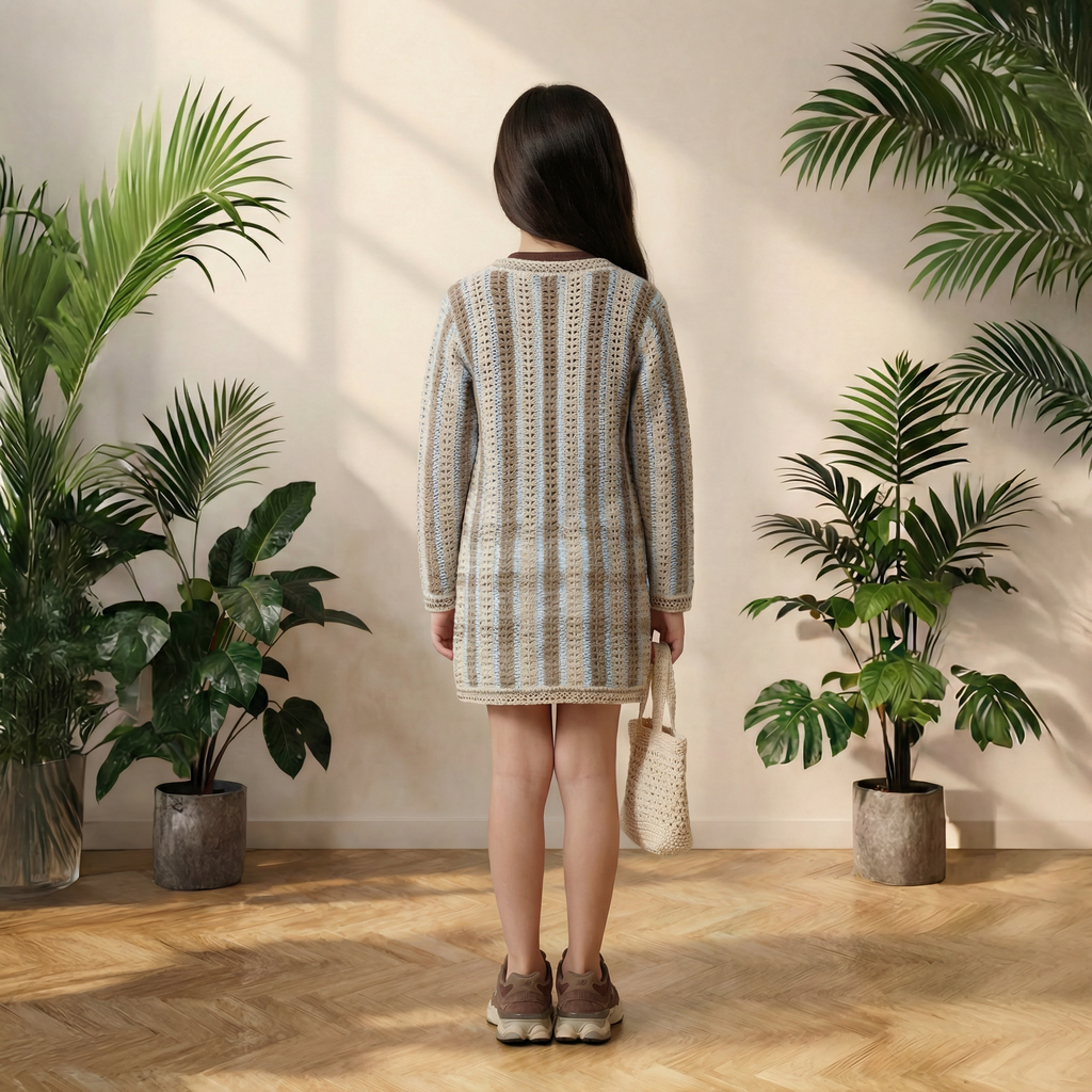 Mini Mesh Cardigan Co-ord Set