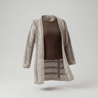 Girls 3 Piece Crochet Set - Mini Mesh Cardigan Co-ord Set