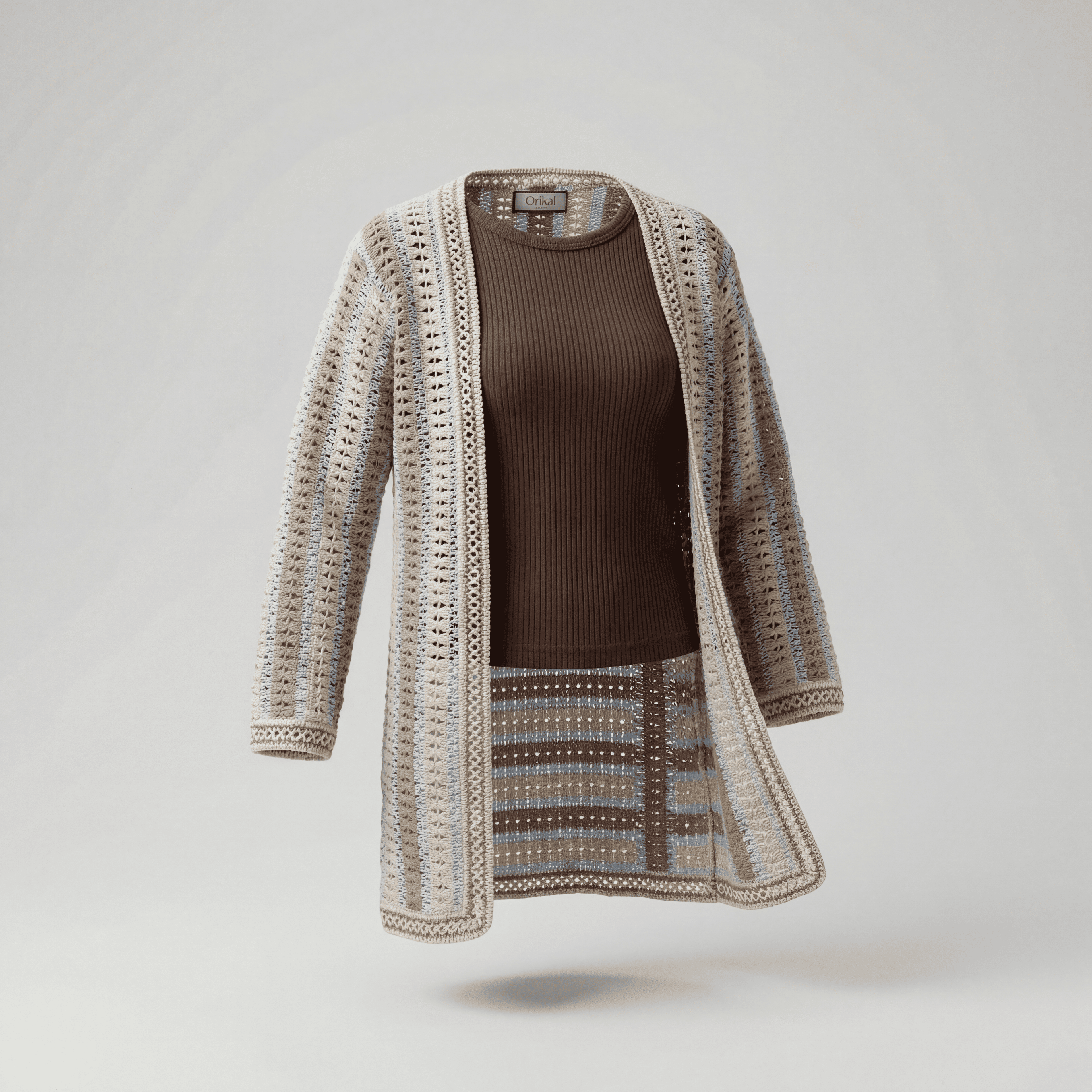 Mini Mesh Cardigan Co-ord Set