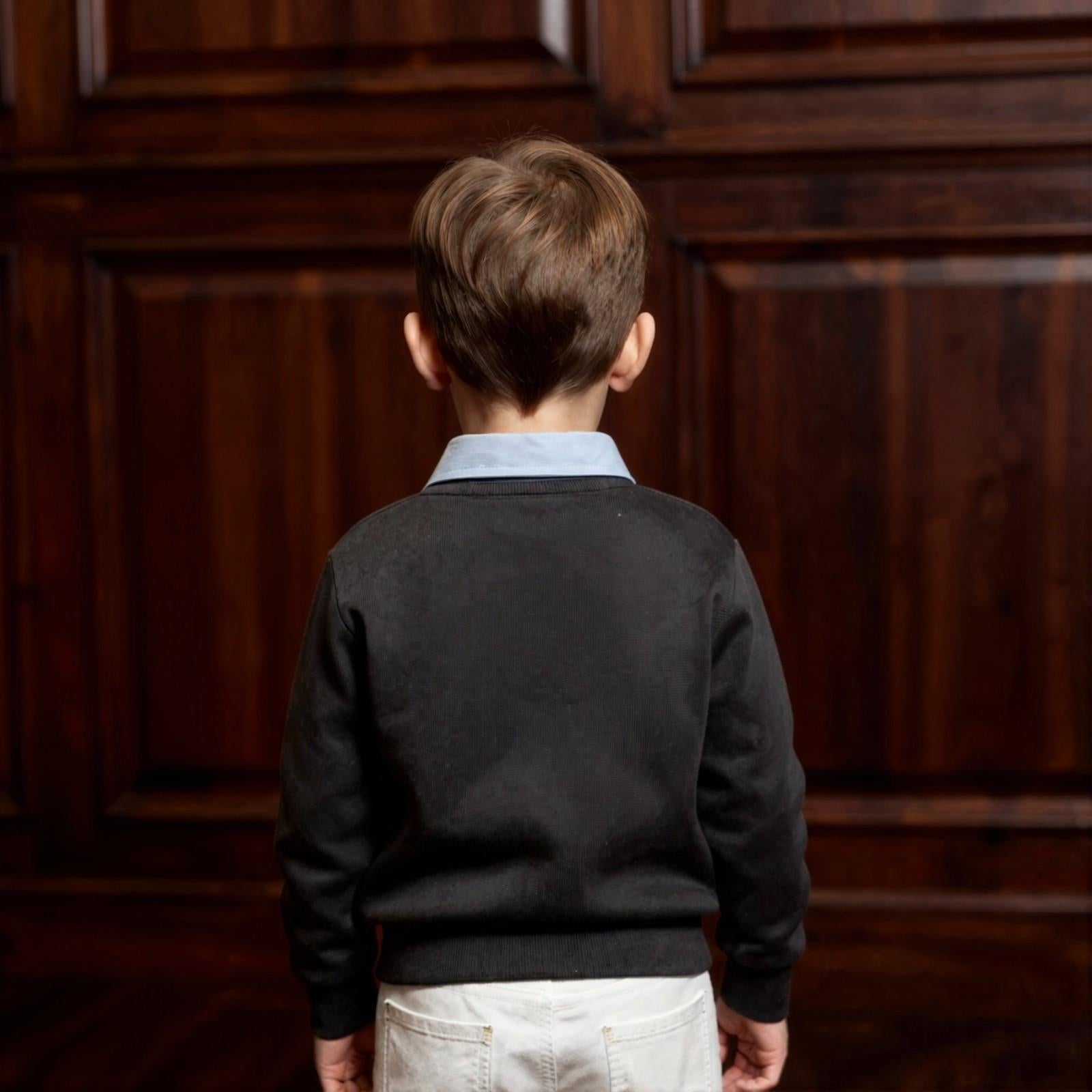 Boys Contrast Collar Sweatshirt - Frame Me Cozy