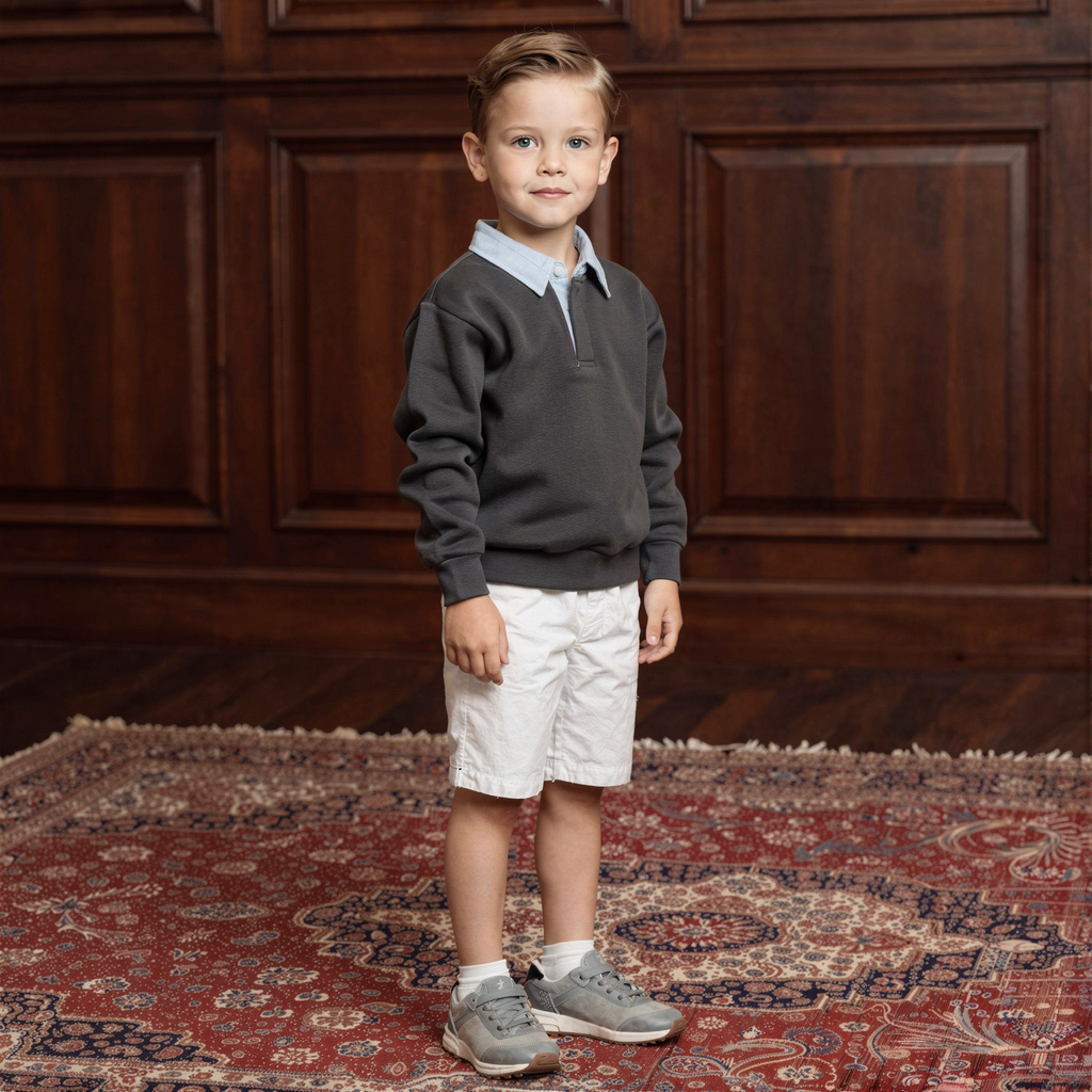 Boys Contrast Collar Sweatshirt - Frame Me Cozy