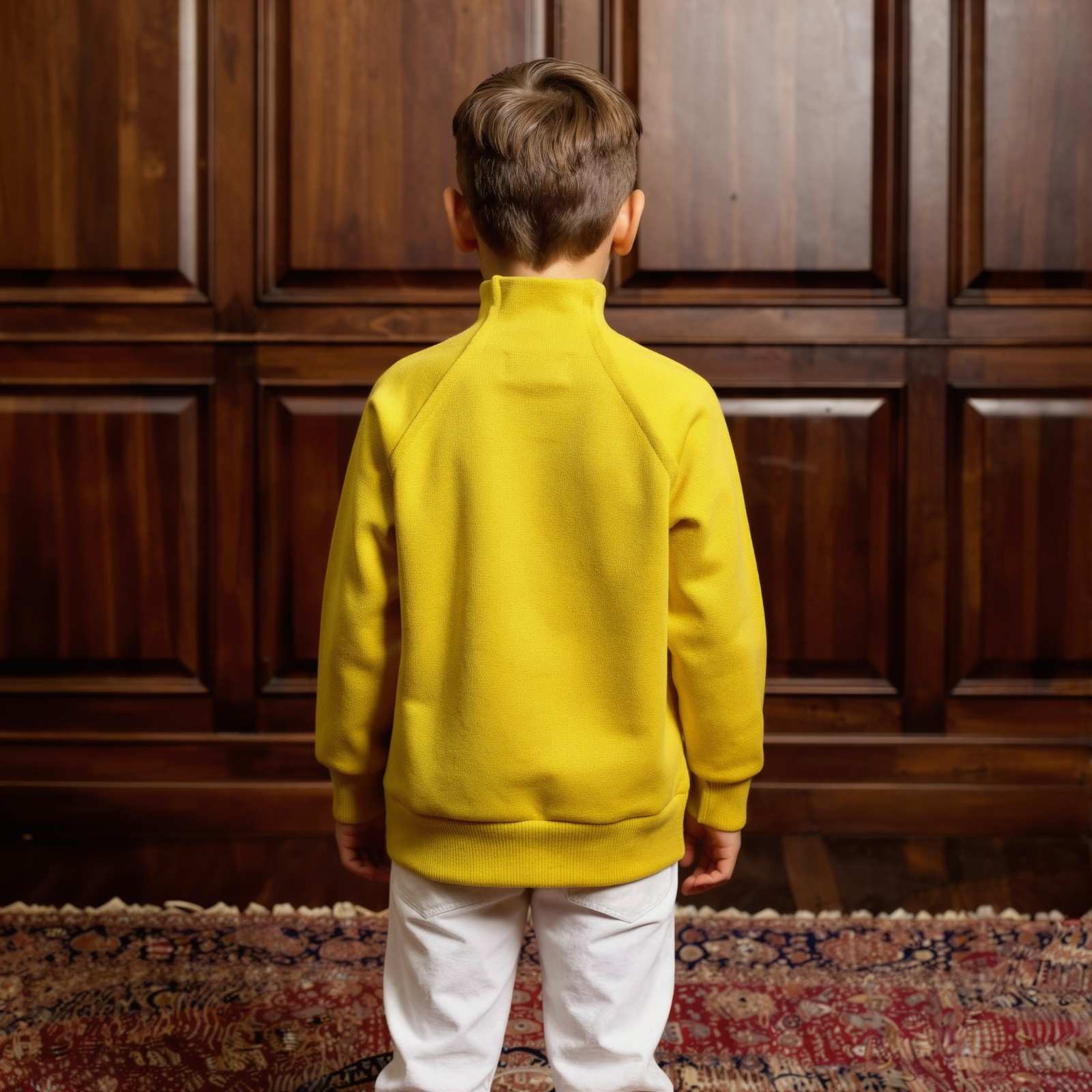 Boys Cotton High Neck Sweatshirt - Romantic Retro