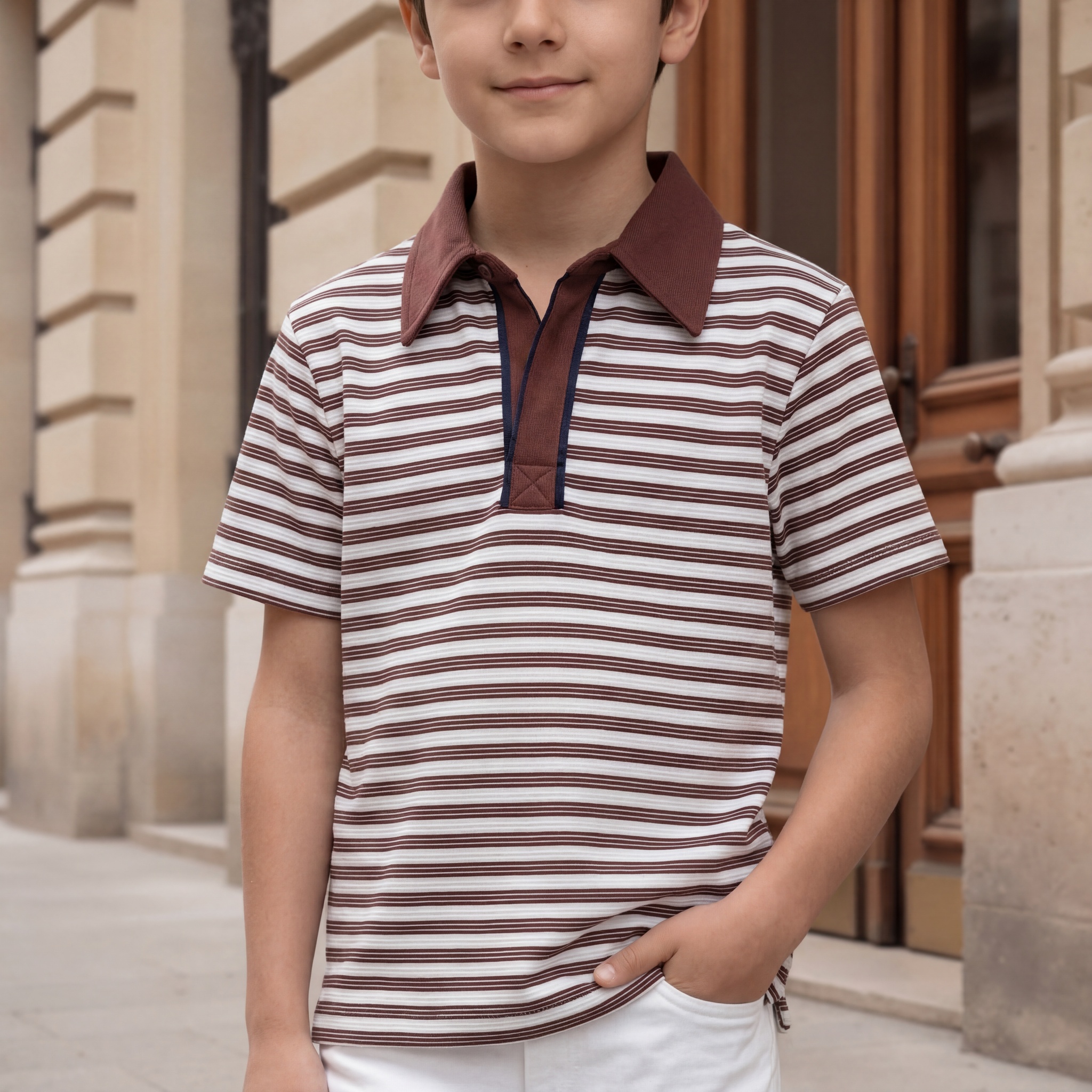 Crossline Knit T-Shirt